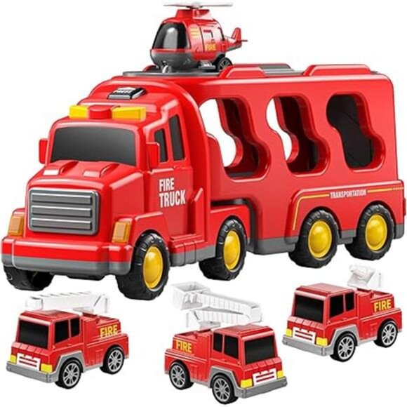 Fire Trucks Boy Toys for 3-5 Year Old Toddlers - Toys for 3 4 5 6 7 Years - Picture 7 of 7